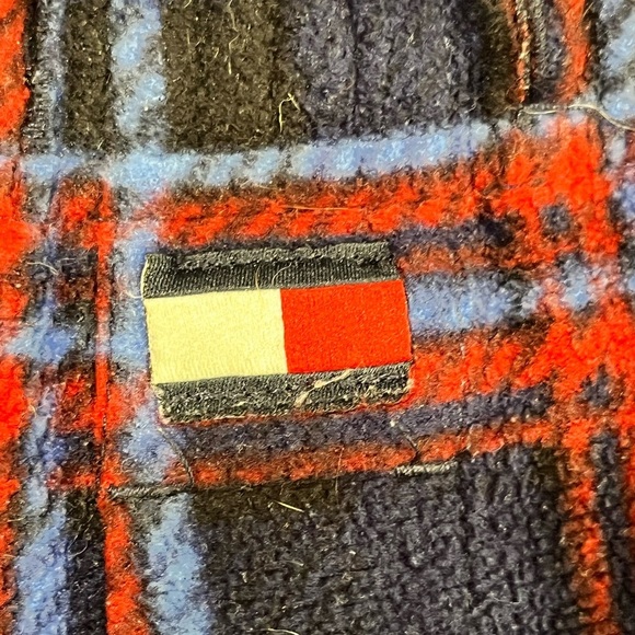 Tommy Hilfiger Sleepwear Plaid Fleece Pajama Pants Blue Red S Cozy Lounge - Picture 7 of 13